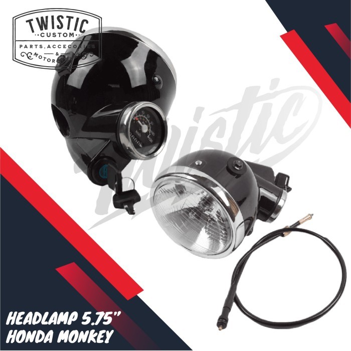 Headlamp Lampu Depan + Speedometer + Kontak Motor Honda Monkey Gorilla Bfl