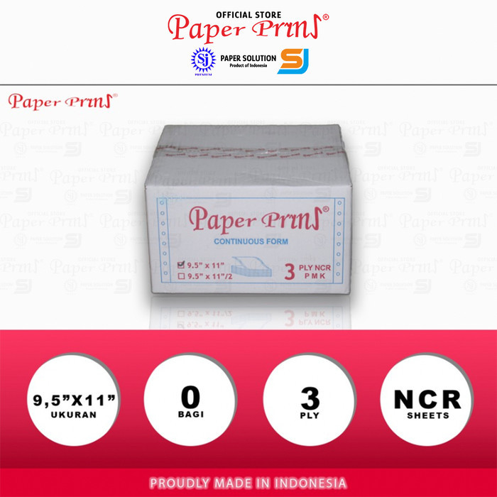 

Paperpryns Kertas Continuous Form 3PLY NCR 9,5" x 11