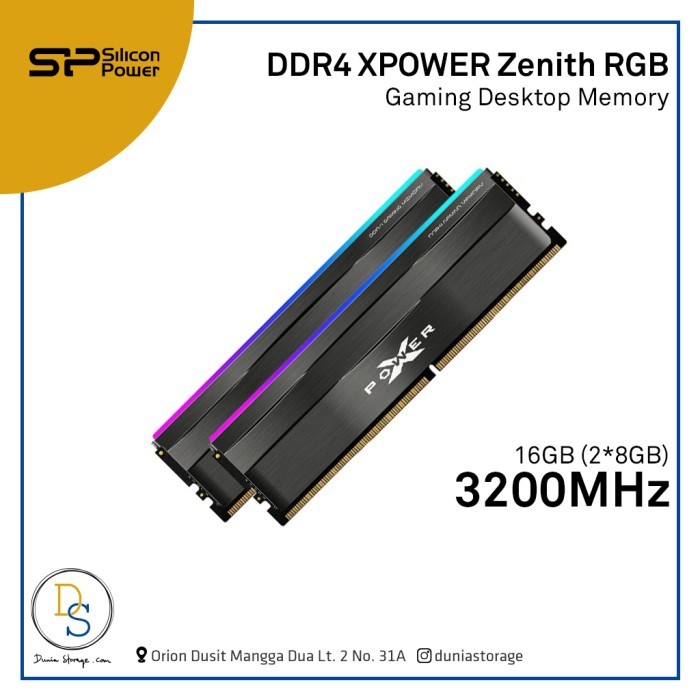 SILICON POWER XPOWER ZENITH RGB 16GB (2X8GB) DDR4 3200 MHZ