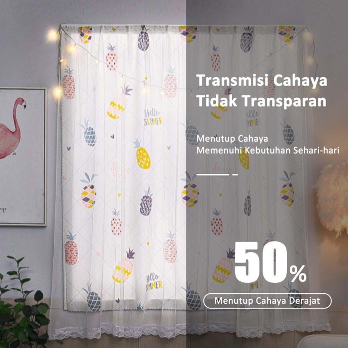 Terlaris Tirai Gorden Jendela Velcro Tanpa Paku
