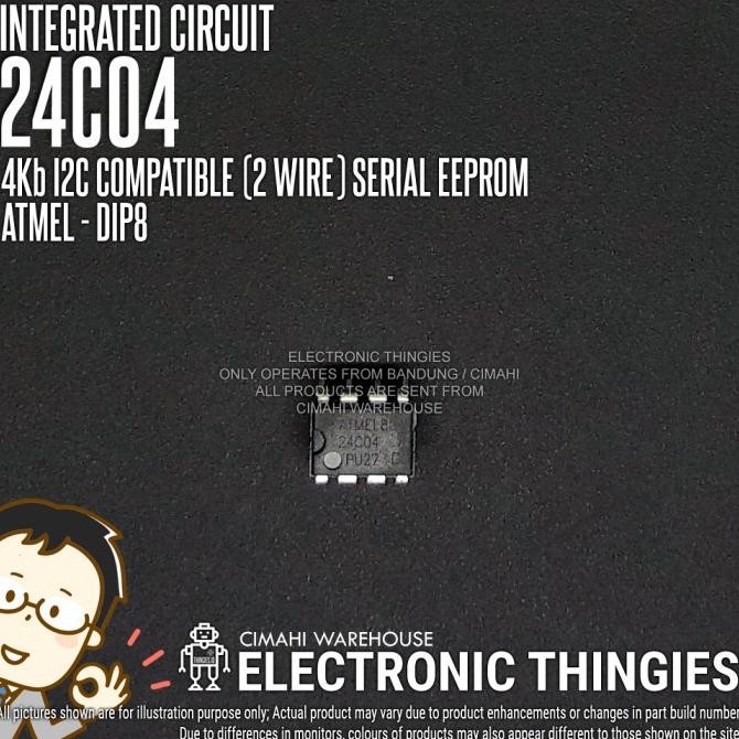 Baru 24C04 ATMEL DIP8 24C04 AT24C04 EEPROM thingie43 Ayo Beli