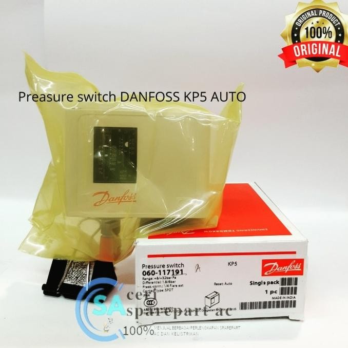 Pressure Switch Danfoss Kp5 Auto| High Pressure Switch Kp 5 117191