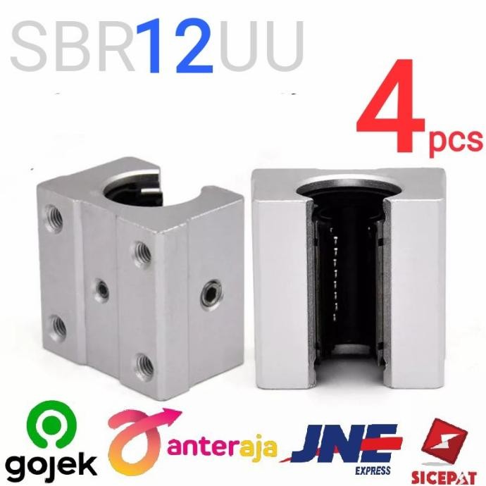 SBR12UU SBR12 SBR 12 linear guide bearing block sliding cnc rail -4pcs