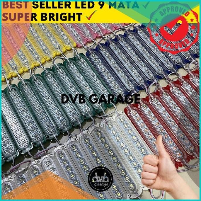 Lampu LED Modul 9 Mata DC 12V & 24V Universal - Lamp 12 24 Volt Mobil