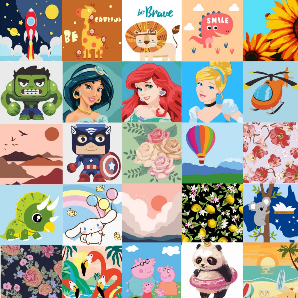 

TweedyToys - Paint By Number Children Canvas Painting / Set Kanvas Lukis Anak / Part 3