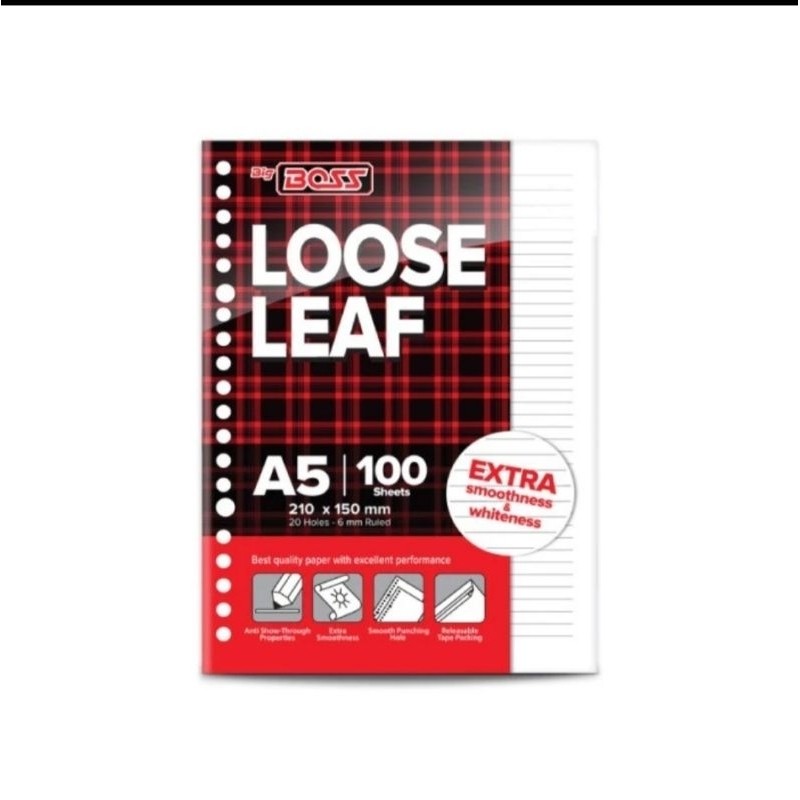 

Kertas Loose Leaf isi Binder Big Boss A5 100 lembar