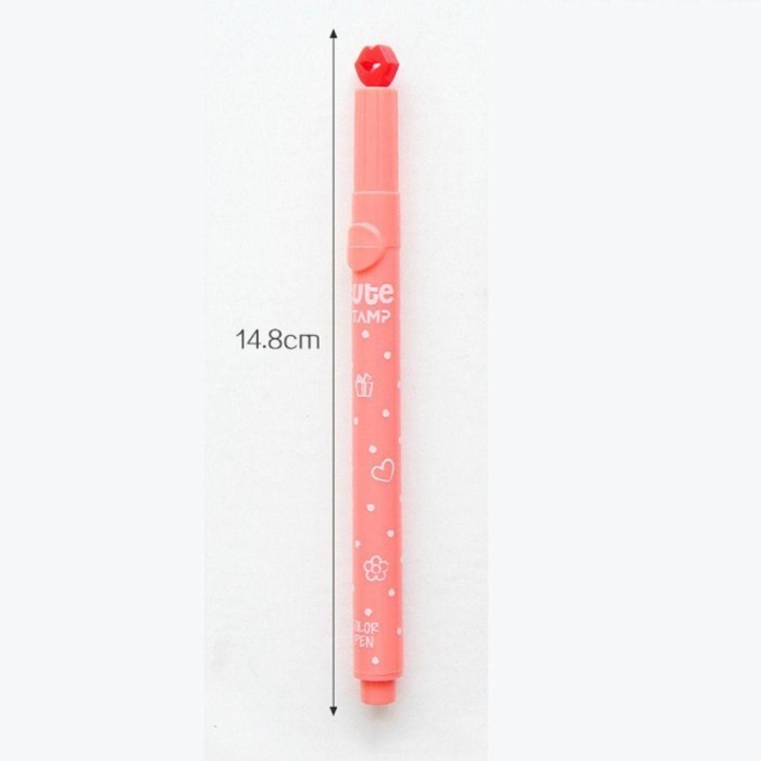 

Vee Rose6/12Warna/Set Stamp Pen Perlengkapan Sekolah Alat Tulis Diy