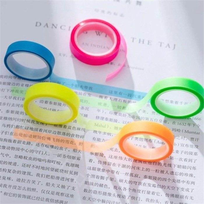 

Vee Fishstick Stationery Tape Perlengkapan Sekolah Anak Kado 5Warna 5M