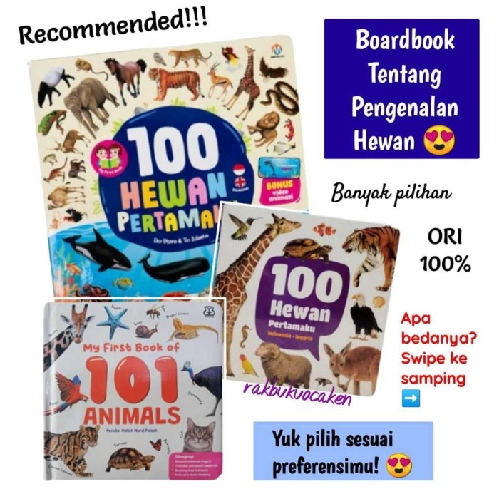 

Bana Boardbook Buku Pengenalan Hewan Untuk Anak Balita 1 2 3 Tahun