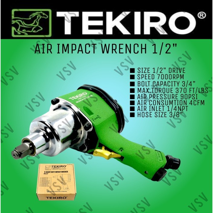 TEKIRO HEAVY DUTY IMPACT WRENCH 1/2" AIR IMPACT WRENCH 1/2" TEKIRO