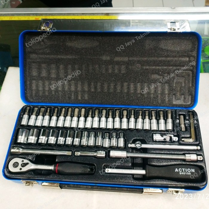 ACTION ( 5014603 )SOCKET SET 46 PCS - DR 1/4" KUNCI SOK SET