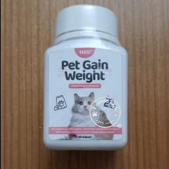 Best Seller This Pet Gain Weight Isi 40 Kapsul-This Vitamin Penggemuk Cat And Dog