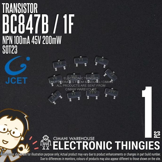 (20) BC847B SOT23 JCET 1F TRANSISTOR SMD BC847 thingie43 Ayo Beli