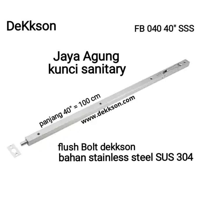Sale Flush Bolt Dekson Fb 040 40"Inch 100 Cm Grendel Tanam Slot Pintu Kayu