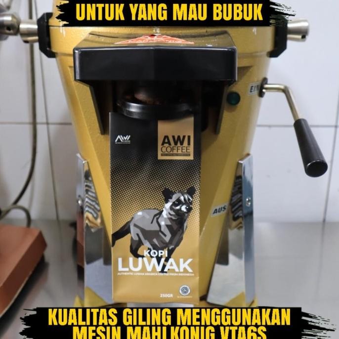 

Awi Kopi Luwak 250Gr | Arabica Roasted Civet Coffee | Biji / Bubuk |