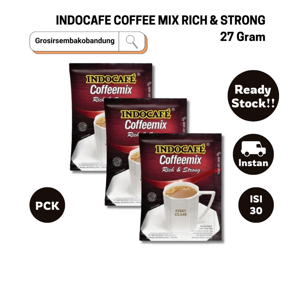 

INDOCAFE COFFEE MIX RICH & STRONG PCK 10X27g - 3 Pck - Kota Bandung