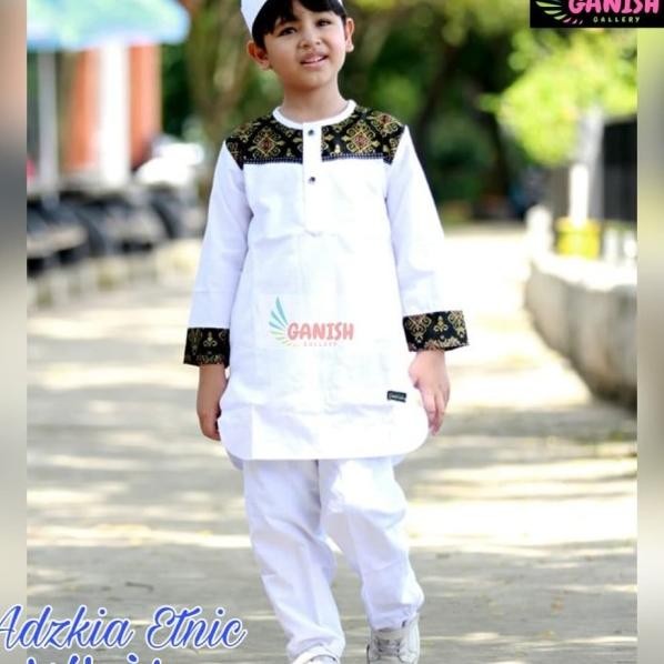 Baju Koko Anak Warna Putih Setelan Baju Muslim Anak Jubah Anak Putih