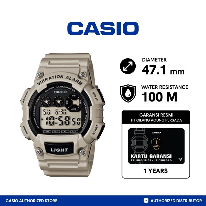 CASIO Jam Tangan Pria Digital W-735H-8A2VDF
