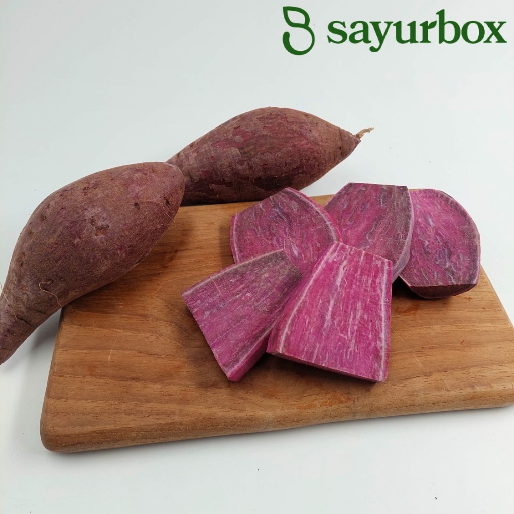 

Ubi Murasaki Ungu Potong 250 gram Sayurbox