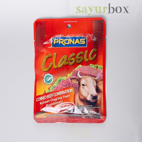 

Pronas Corned Beef Sachet 50 gram Sayurbox