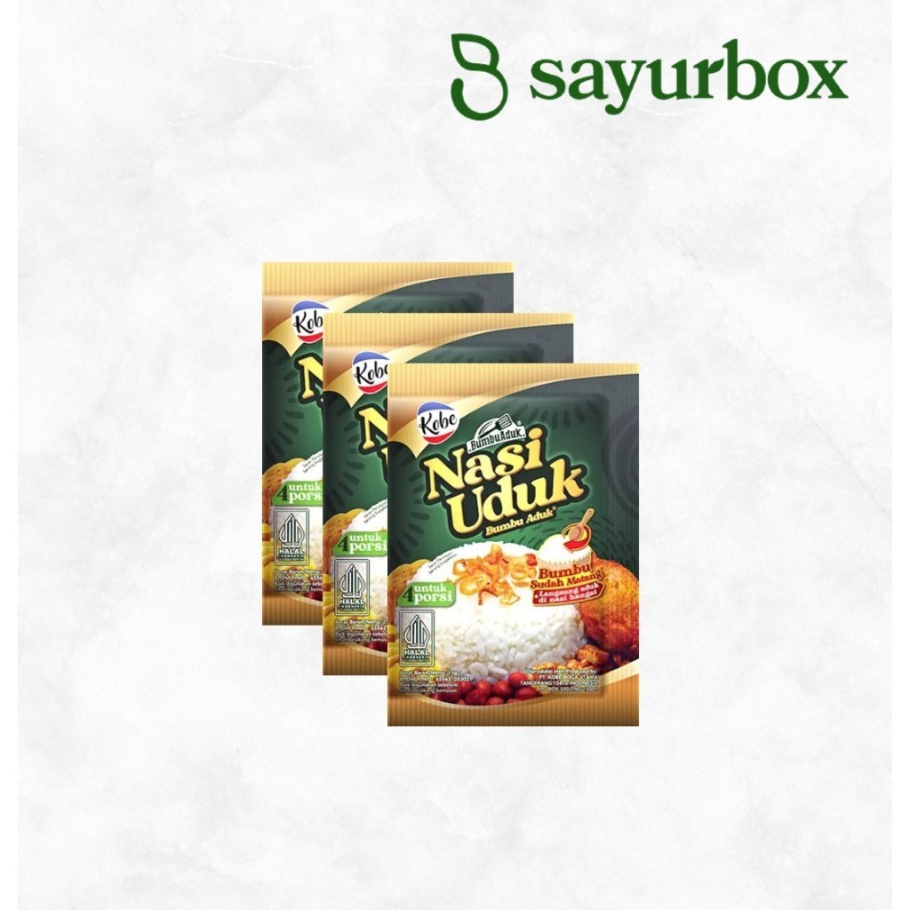 

Kobe Bumbu Aduk Nasi Uduk Isi 3 x 15 gram Sayurbox