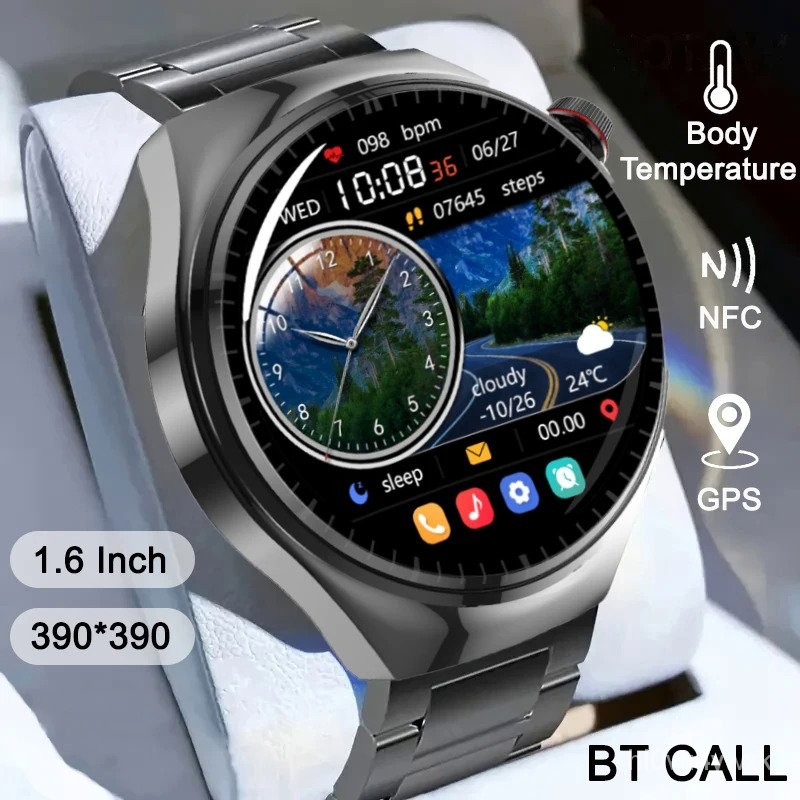 LEMFO Y13 smart watch 2024 1.6inch smartwatch men Compass NFC GPS Health Monitoring Voice Assistant 