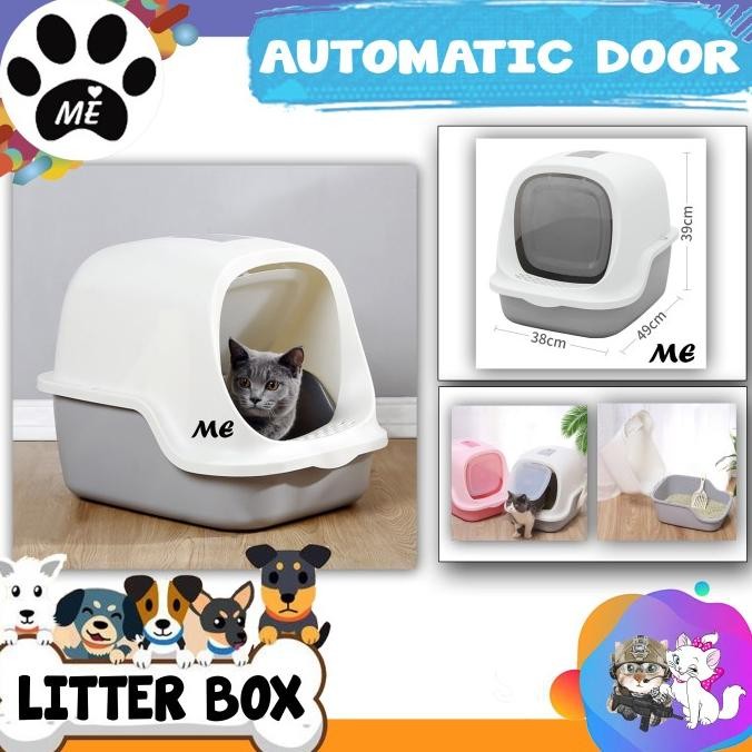 Tempat Pasir Kucing " CAT LITTER BOX OTOMATIS DOOR " Bak Pasir Kucing