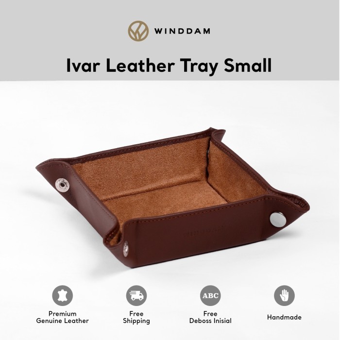 

Winddam - Leather Tray / Desk Organizer / Catchall Kulit Asli - Ivar S