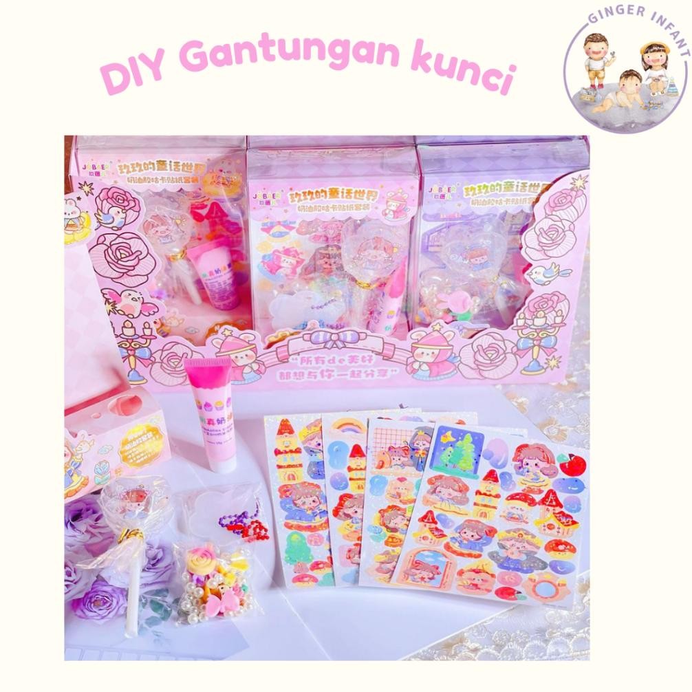 

SPECIAL GINGERINFANT 1 set Diy gantungan kunci aklirik aesthetic mainan sticker anak super lucu hy-120