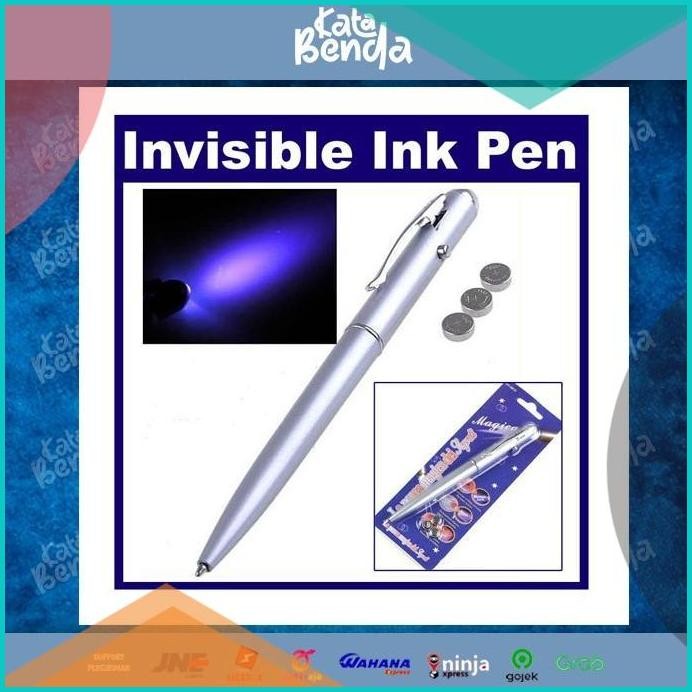 

2 in 1 Invisible Ink Pen + UV Light - Bolpoin, Pulpen Ultraviolet 8JVL