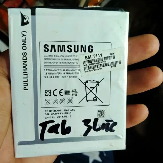 (MAUL) batre TABLET Samsung tab3 lite T116 tab3 v ORIGINAL