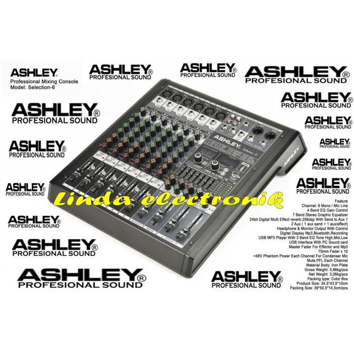 mixer ashley selection 6 ORYGINAL 6 channel ashley selection6