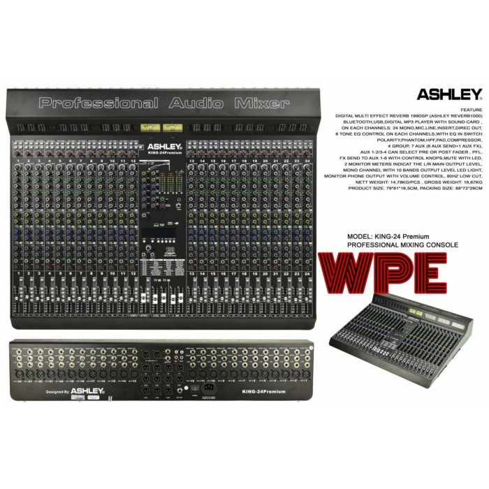 Mixer Audio Ashley King24 Premium King 24 Premium 24Ch Original