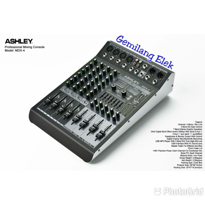 Mixer Audio ASHLEY MDX 4 Original Garansi