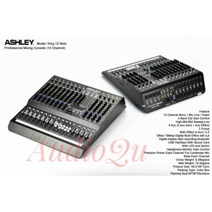 NEW Mixer Audio Ashley King 12 Note / King12Note / King 12Note 12CH
