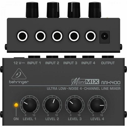Behringer MX400 ultra low noise 4 channel line mixer