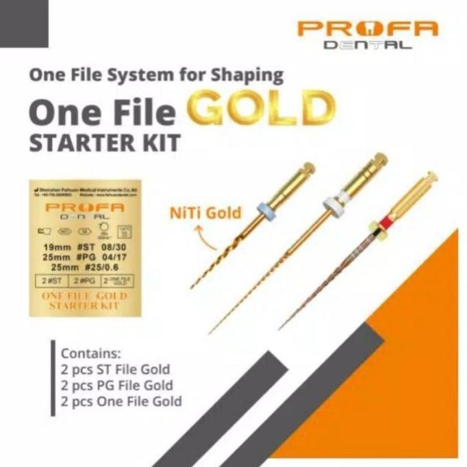 

Baru | Endofile One File Gold Starter Kit Profa // Endo File//Endodontics