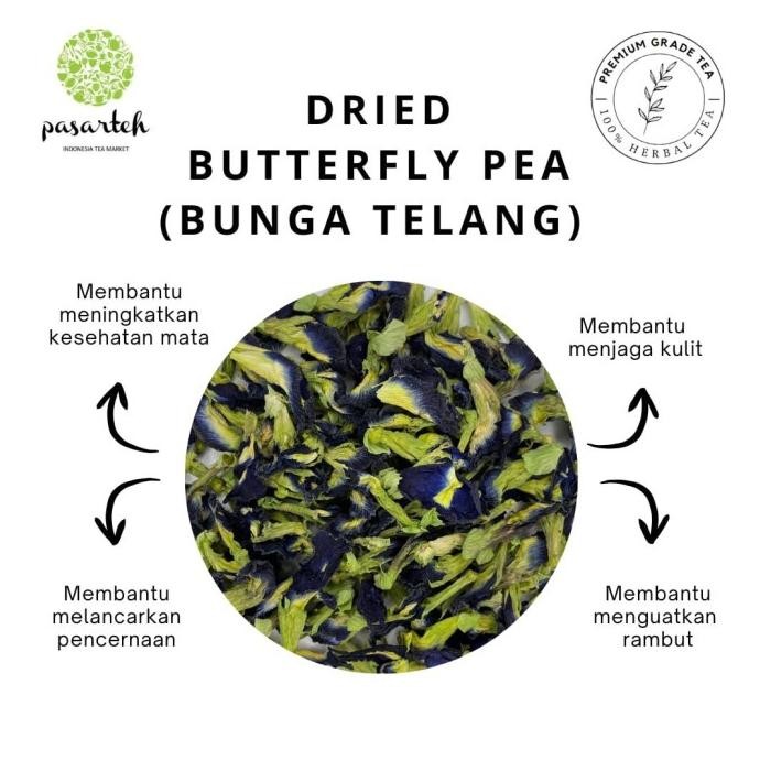 

TERBARU BUTTERFLY PEA FLOWER (BUNGA TELANG) - 100 GRAM !!!!!