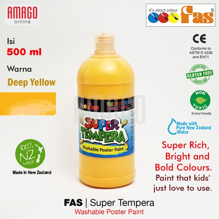 

Sale Fas - Super Tempera Washable Poster Paint - 500 Ml - Pilih Warna