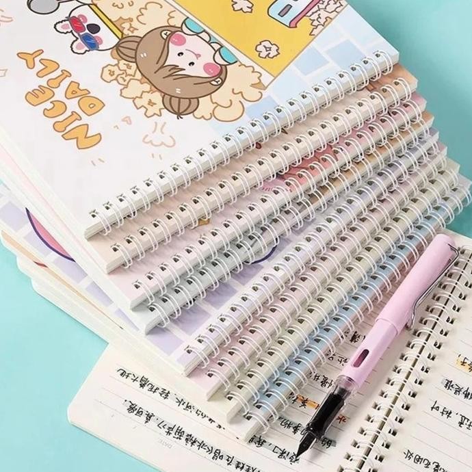 

[Per Pcs] Claiydream Notebook A5 Buku Tulis Spiral Buku Catatan Motif Lucu Aesthetic Garis Note Book