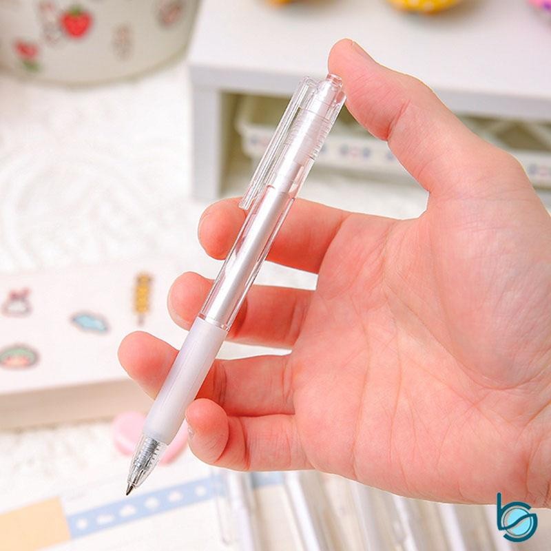 

HOT PROMO PULPEN SEDERHANA MUJI STYLE TRANSPARAN 0.5MM BLACK INK SIGNATURE GEL PEN - BEST STATIONARY