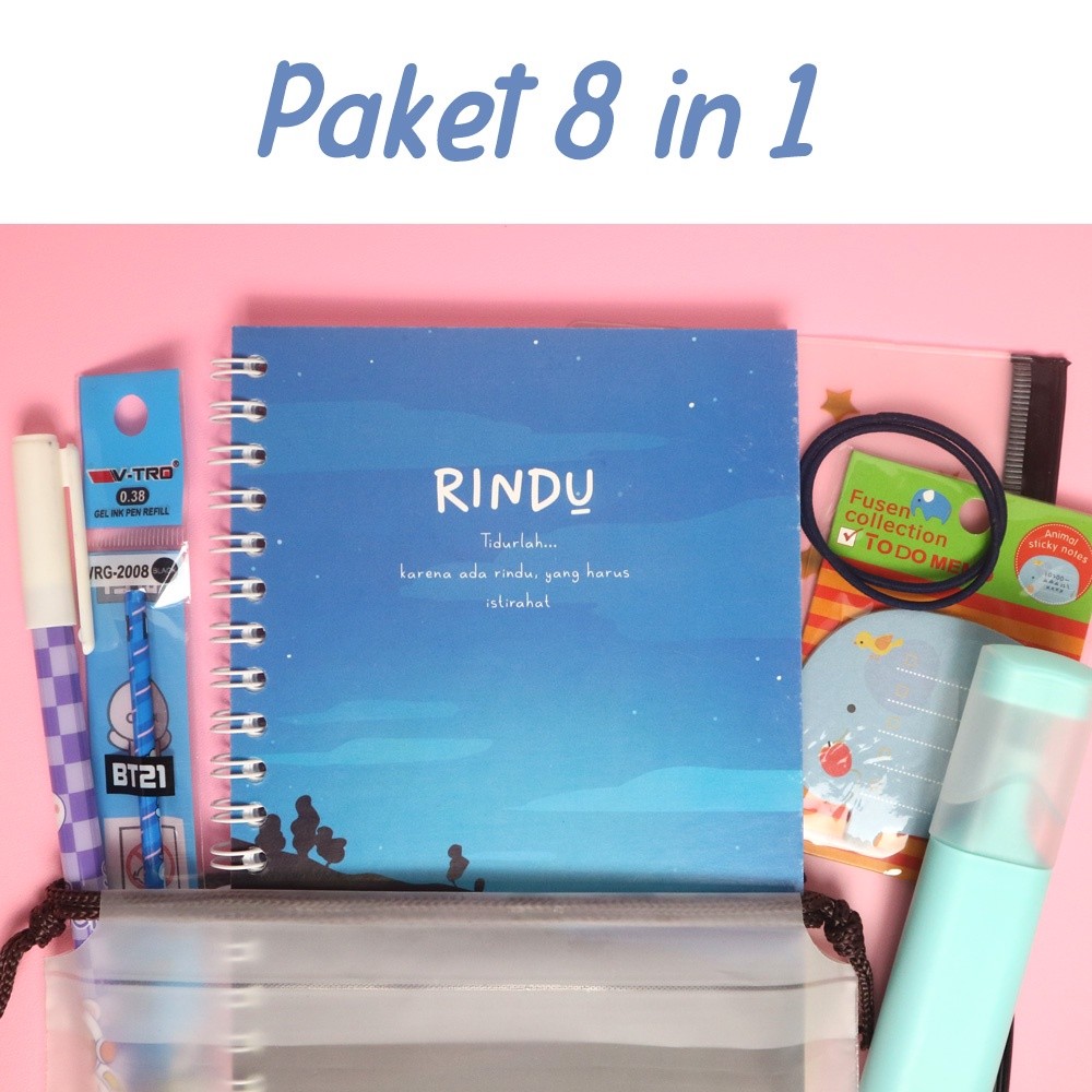 

PROMO PAKET ALAT TULIS 8IN1 / STATIONERY SET / ALAT TULIS SET I4