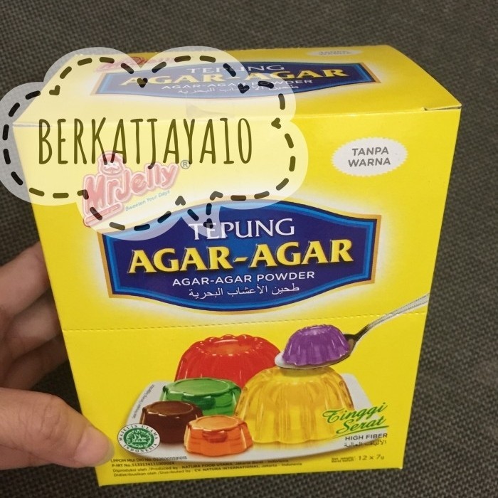 

Mr Jelly Serbuk Agar Agar Powder 1 dus isi 12x7 gram