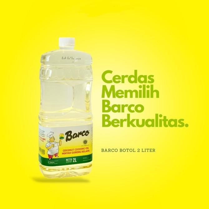 

MINYAK GORENG KELAPA BARCO 2L BOTOL COCONUT OIL NON-KOLESTROL P83G