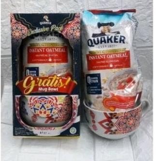 

PROMO Quaker oat 800g + gratis mangkok cantik Ke-80
