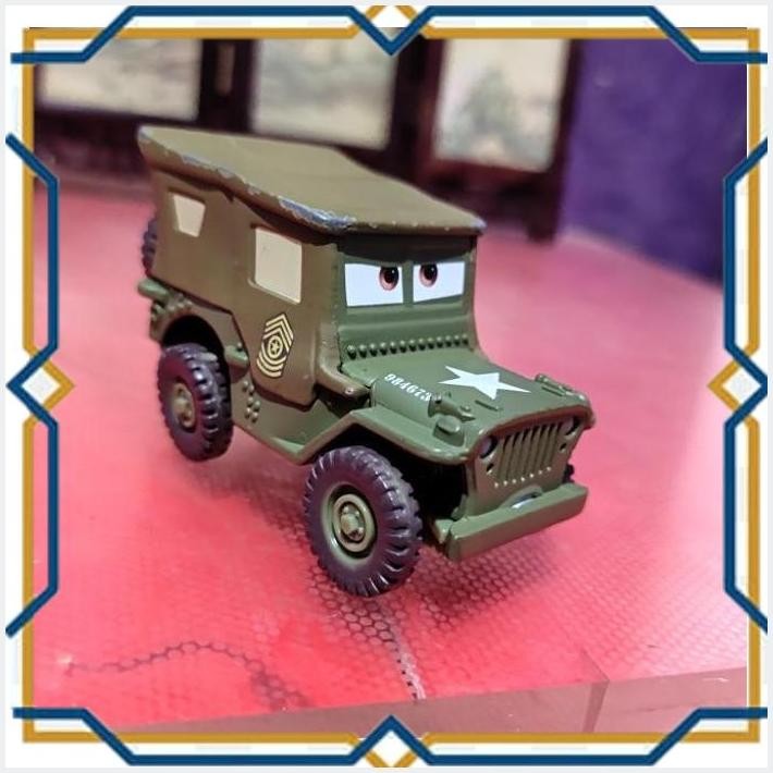 [R28] MOBIL DIECAST DISNEY PIXAR CARS SARGE MATTEL