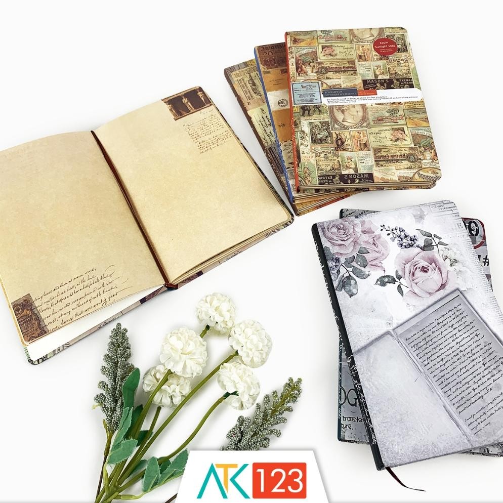 

COD Buku Tulis / Catatan / Agenda / Jurnal / Notebook / Diary / Journal Aesthetic / Esthetic / Classic / Vintage Hardcover A5 NBMR-A KT78