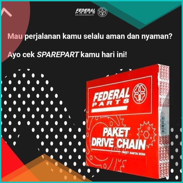 Federal Paket Rantai & Gir Motor Yamaha Jupiter Z 140BZ4 onderdil