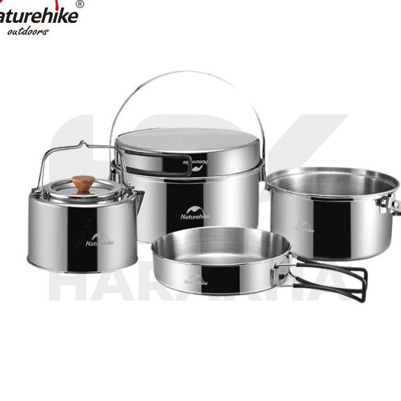 Cooking Set Nesting Naturehike Nh22Cj005 Alat Masak Camping Serbaguna