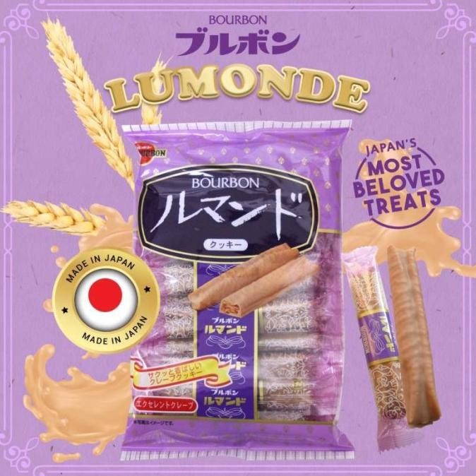 

Bourbon Lumonde Milk Choco Crepes - Wafer Renyah Snack Jepang